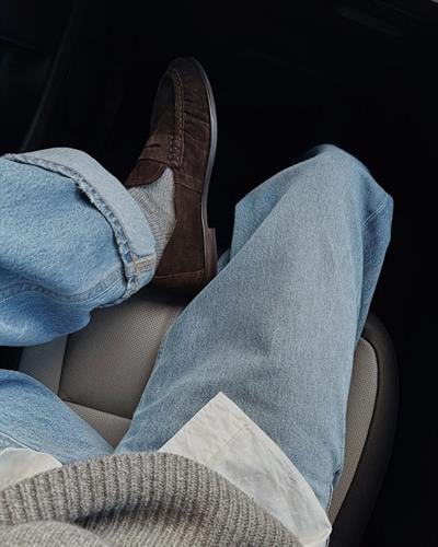 Kadın Büzgülü Gerçek Deri Oxford Loafer Günlük Ayakkabı Acıkahve