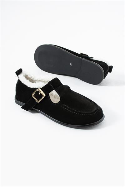 Laven Hakiki Deri Siyah Loafer