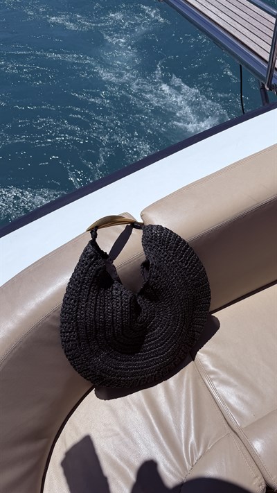 Marina Noir El Yapımı Hasır Çanta