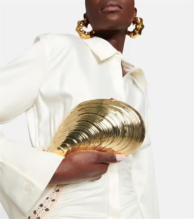 Midye Model Gold Kutu Çanta