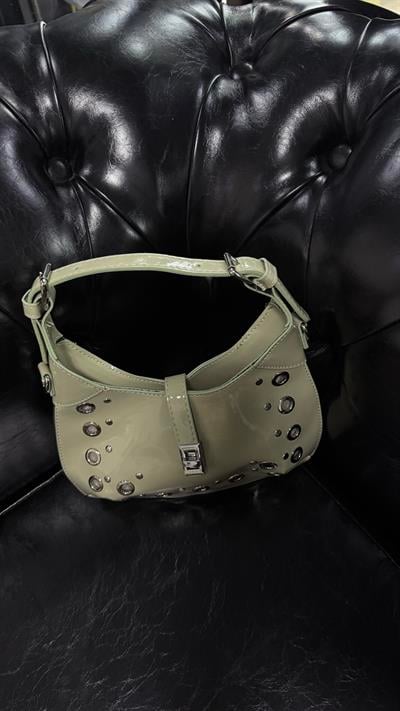 Mina Suyeşili Rugan Mini Bag Çanta