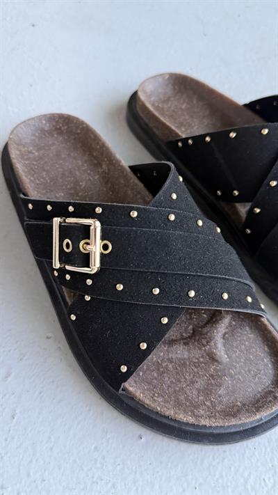 Mocca Muse Siyah Tokalı Comfort Terlik