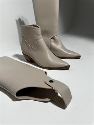 Nayis Bej Cilt Tak Çıkar Detaylı Kadın Bot ve Çizme