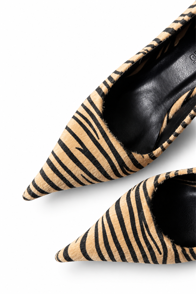 Nera Sarı Beyaz Zebra Stiletto