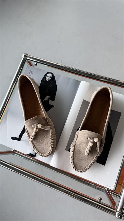 Perla Vizon Hakiki Süet Makosen