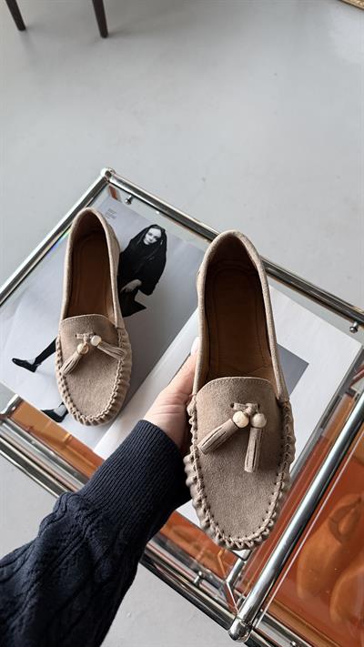 Perla Vizon Hakiki Süet Makosen