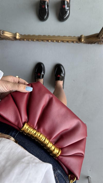 Ruby Luxe Bordo Gece Çantası