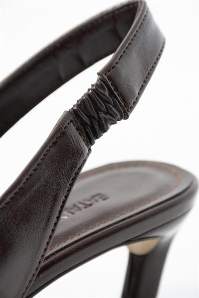 Serena Acıkahve Minimal Topuklu Ayakkabı