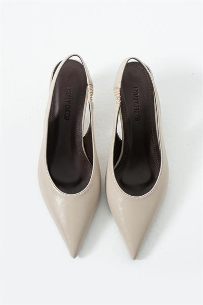 Serena Bej Minimal Topuklu Ayakkabı