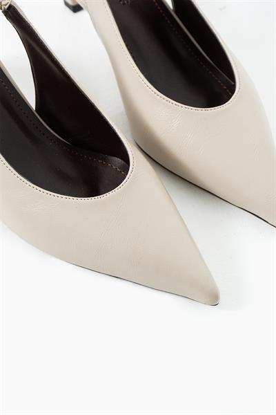 Serena Bej Minimal Topuklu Ayakkabı