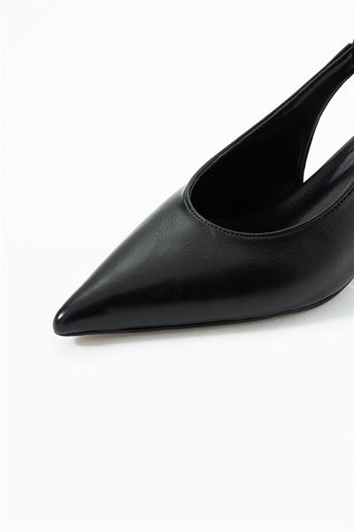 Serena Siyah Minimal Topuklu Ayakkabı