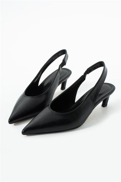 Serena Siyah Minimal Topuklu Ayakkabı