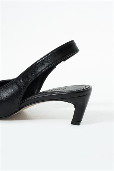 Serena Siyah Minimal Topuklu Ayakkabı