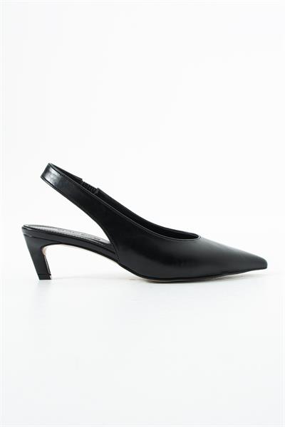 Serena Siyah Minimal Topuklu Ayakkabı