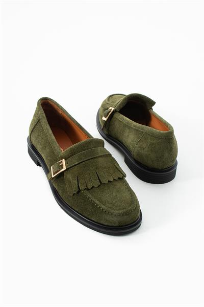 SILENT Yeşil CLASSIC KADIN OXFORD LOAFER