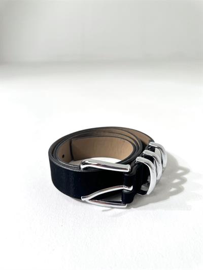 Siyah Gümüş Tokalı Kemer 