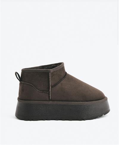 Süet Yüksek Taban Bilekte Bot Acıkahve