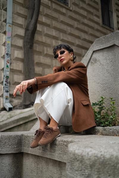 Taba Süet Hakiki Deri Spoe Ayakkabı