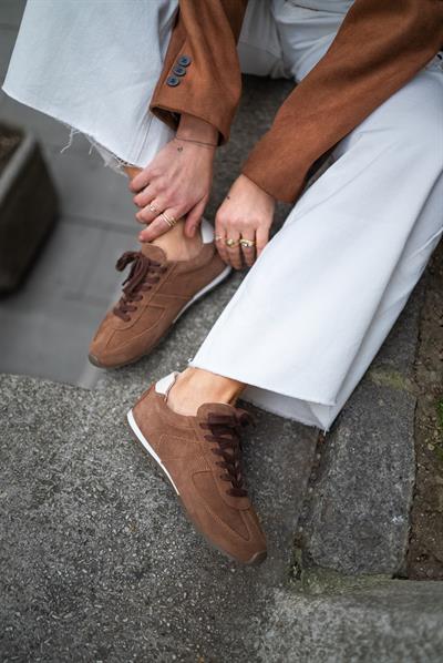 Taba Süet Hakiki Deri Spoe Ayakkabı