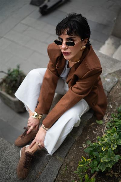 Taba Süet Hakiki Deri Spoe Ayakkabı