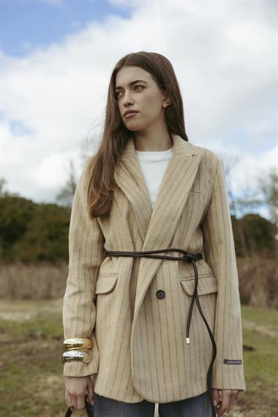 Traf Acı Kahve İp Model Kemer 