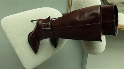 Vera Acıkahve Cilt Tokalı Topuklu Çizme