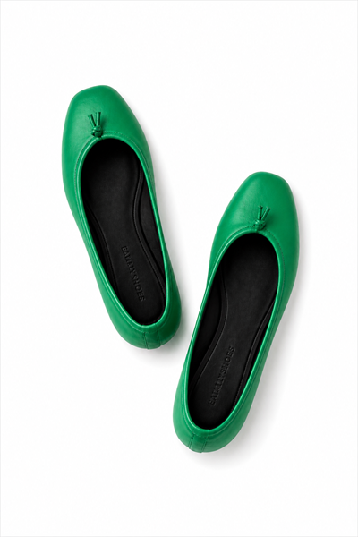 VERDE Yeşil Hakiki Deri Babet