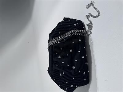 Yulia Siyah RengiTaş Detaylı Şık Kadın Çanta