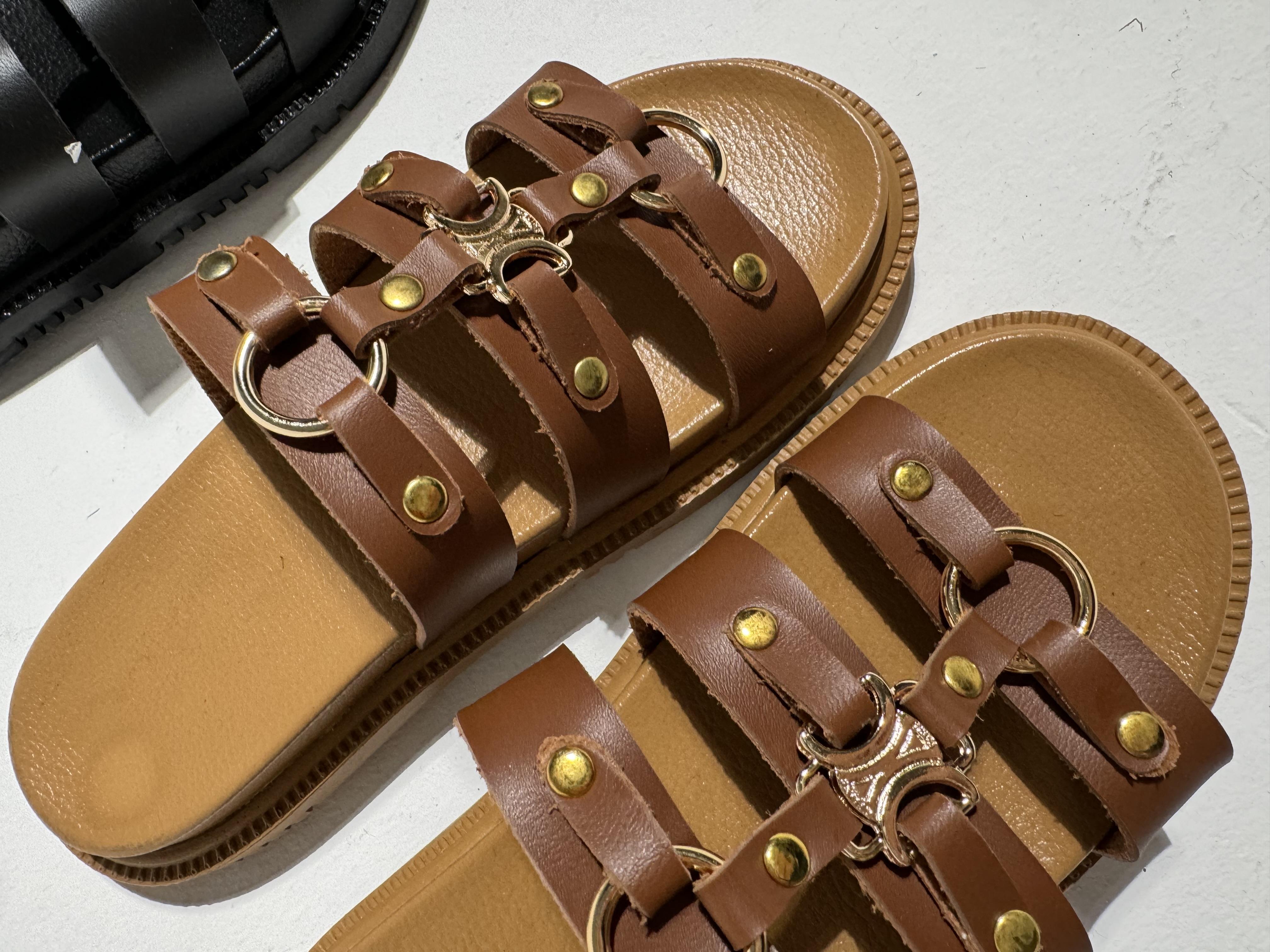 Cell Taba 3 Bantlı Toka Detaylı Terlik