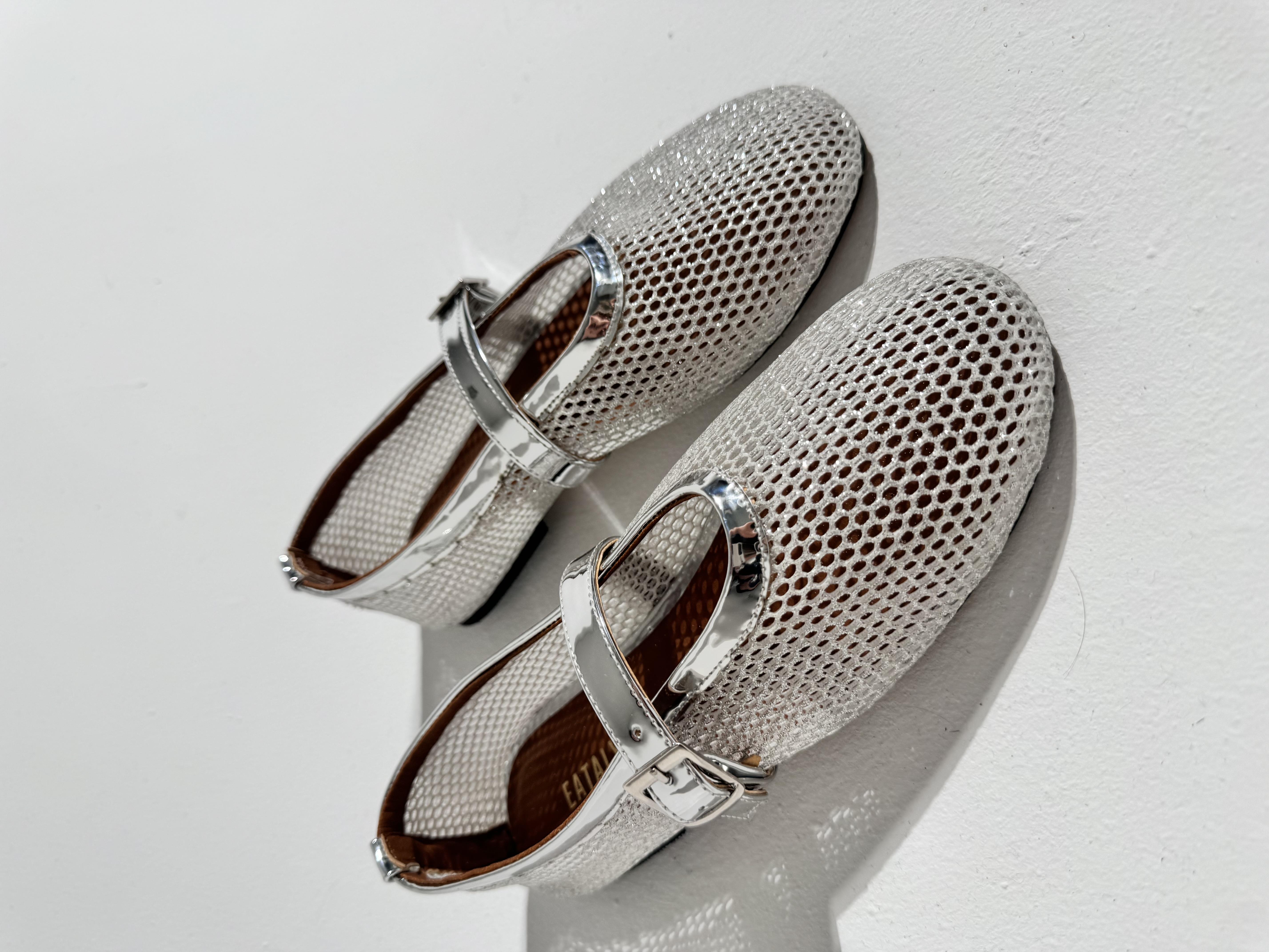 Cody Light Gümüş File Kemer Detaylı Babet 