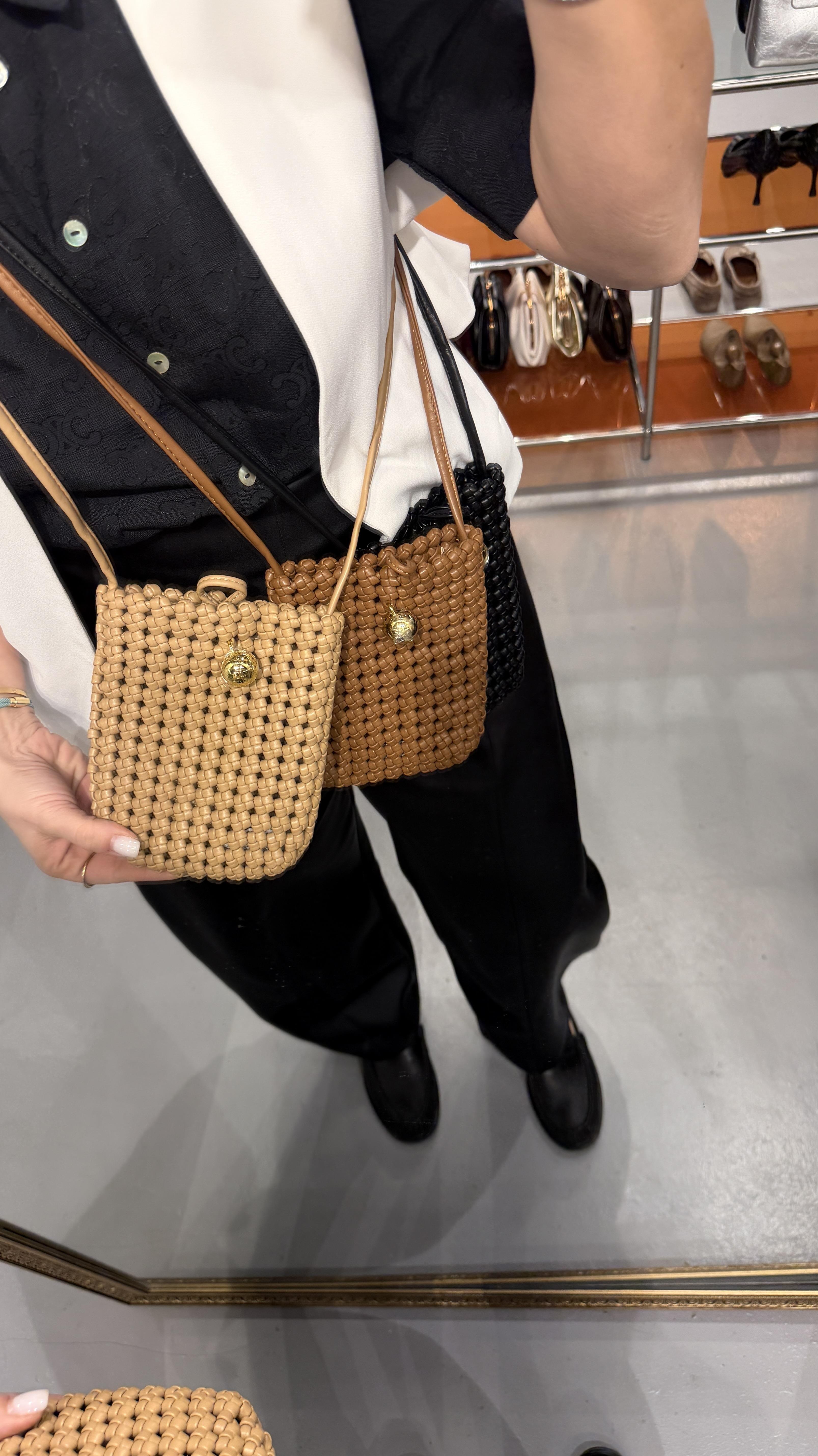 EA Mini Bej Terra Weave Bag