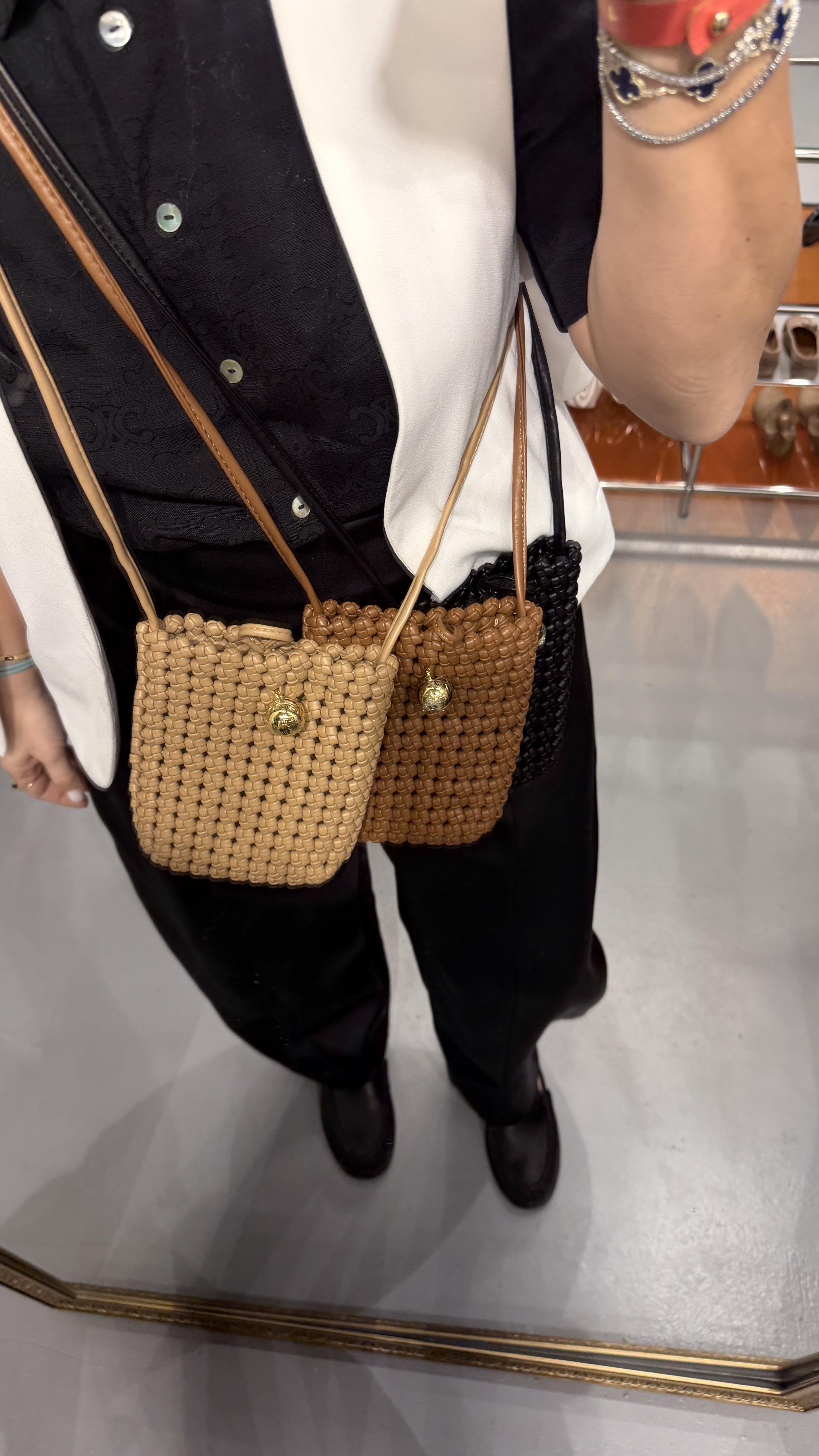 EA Mini Siyah Terra Weave Bag