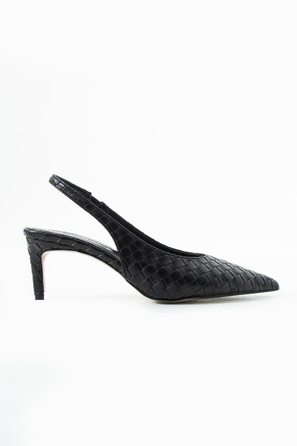 Elira Örgü Slingback Krem Kadın Topuklu Ayakkabı