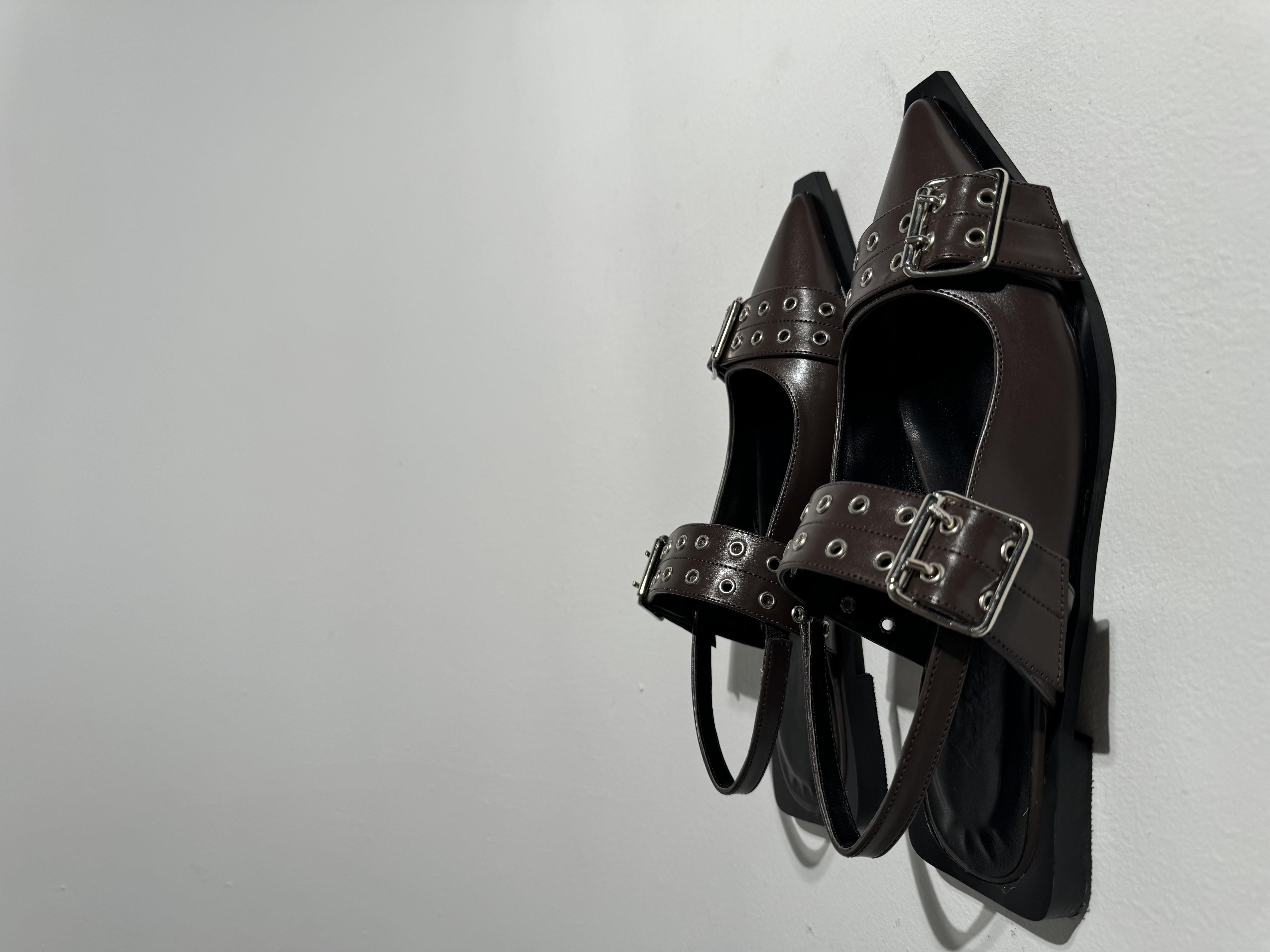 Gala Acı Kahve Çift Toka Detaylı Babet