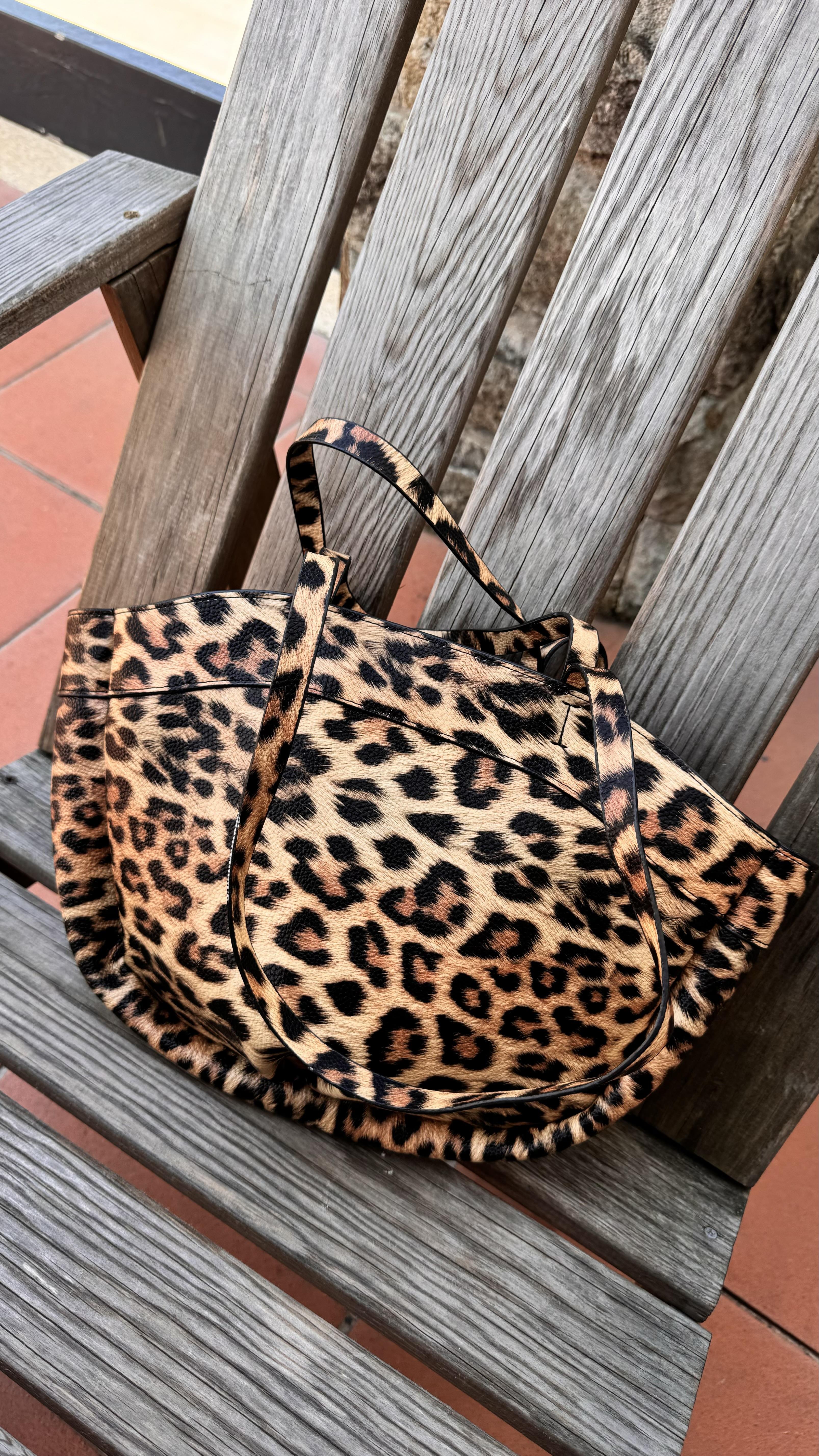 Kroko Leopar Tutma Askılı Mini Yavrulu Kadın Çanta