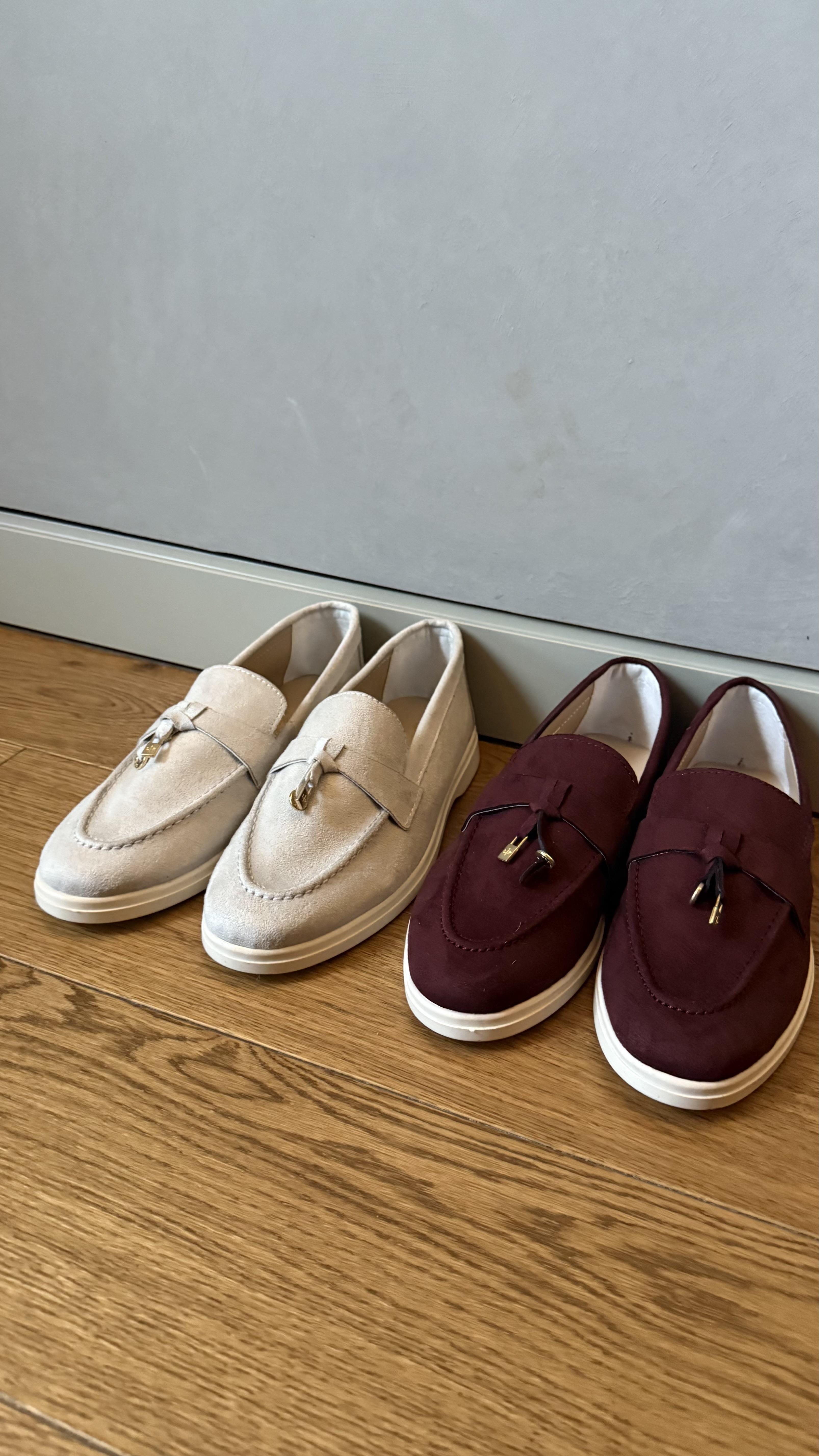 Loro Tokalı Taş Gri Yeni Loafer 