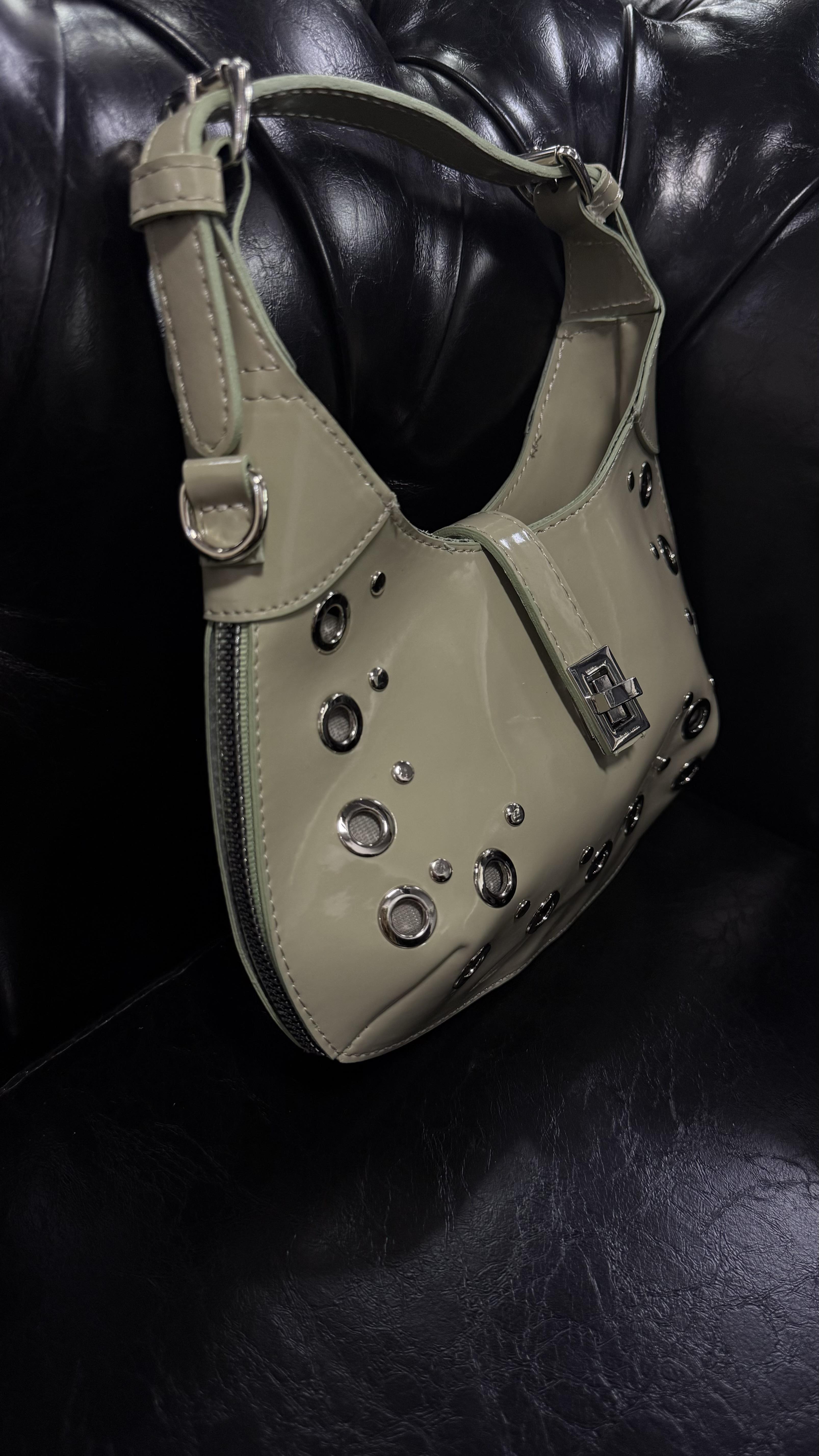 Mina Suyeşili Rugan Mini Bag Çanta