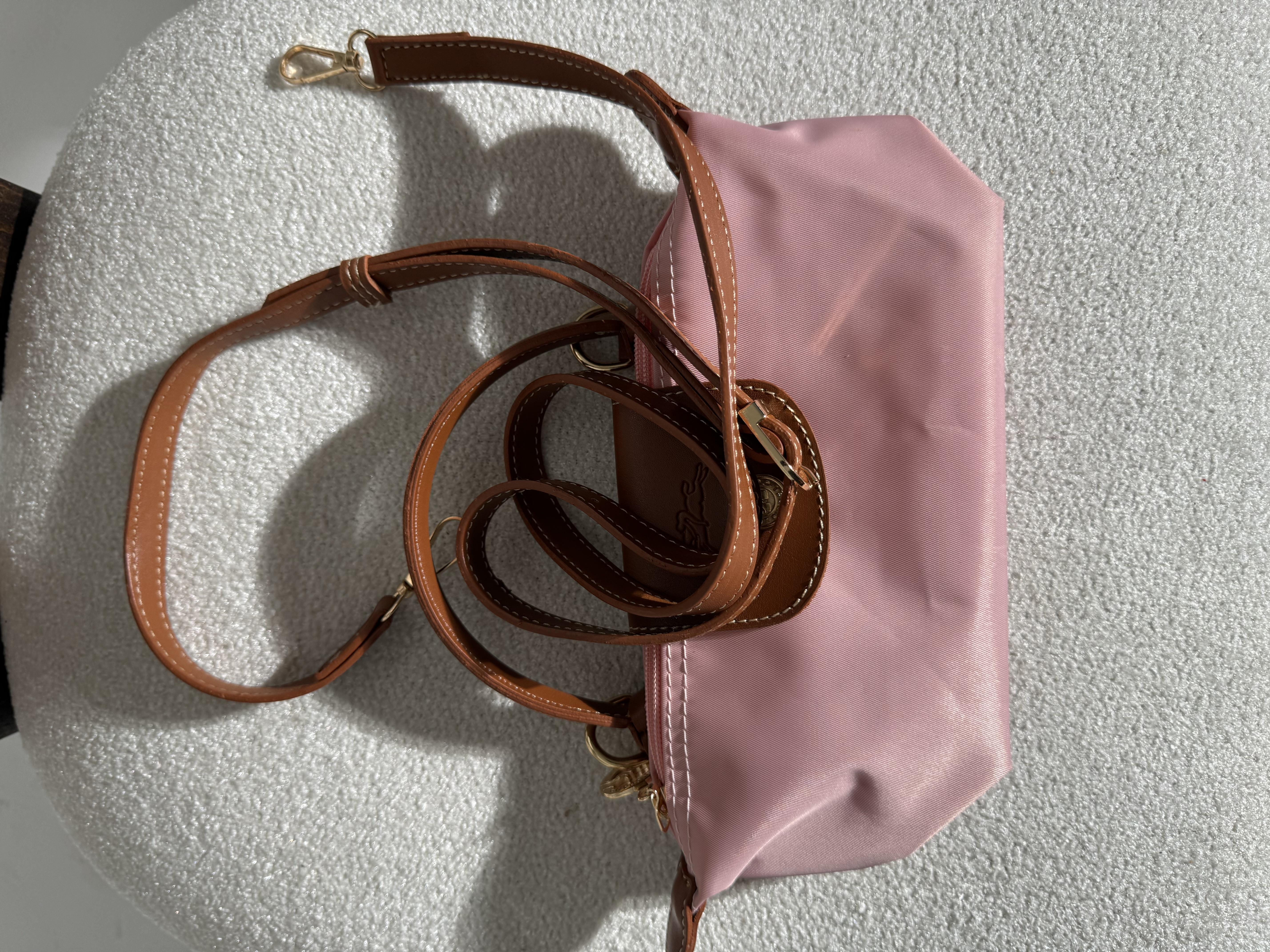 No:0 Long Pudra Pembe Mini Boy Çanta