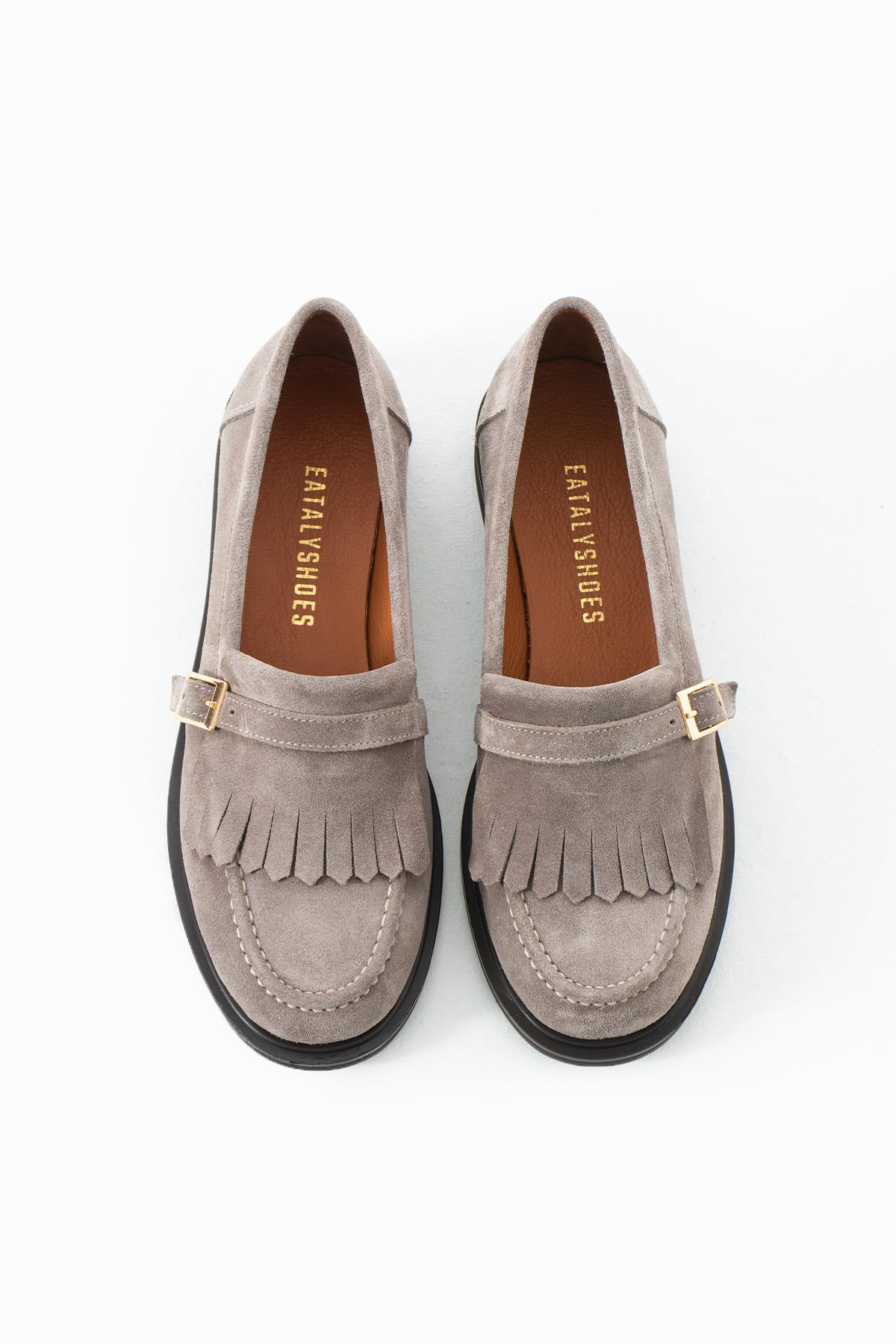 SILENT Gri CLASSIC KADIN OXFORD LOAFER