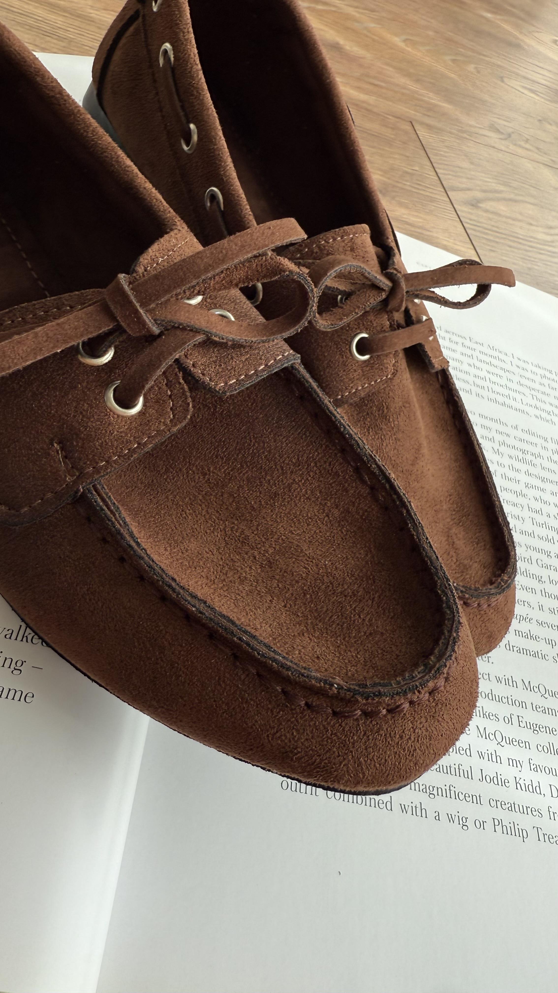Süet Loafer Bağcıklı Acıkahve Ayakkabı