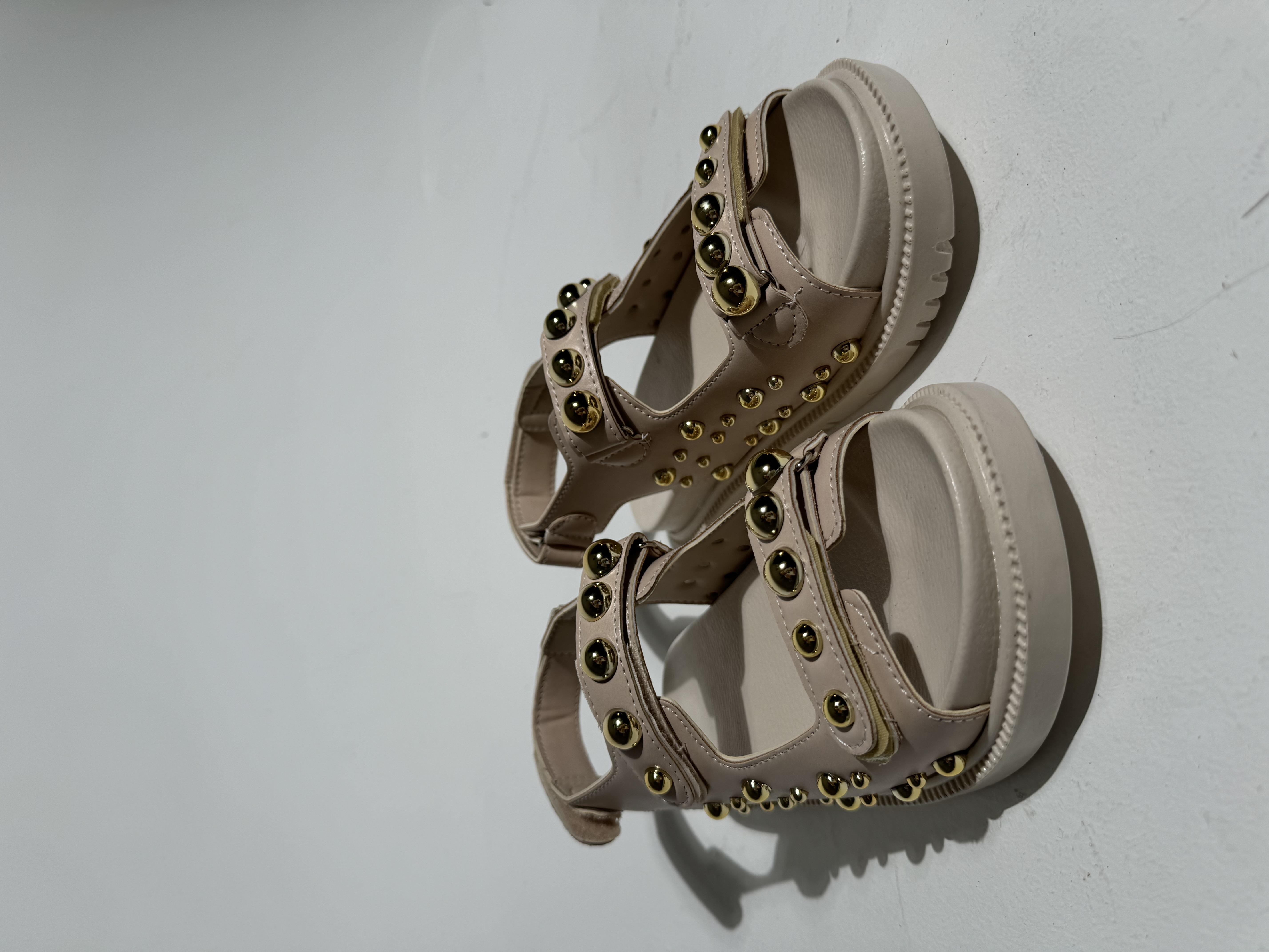 Tezza Bej Gold Büyük Küçük Troklu Çırtlı Sandalet