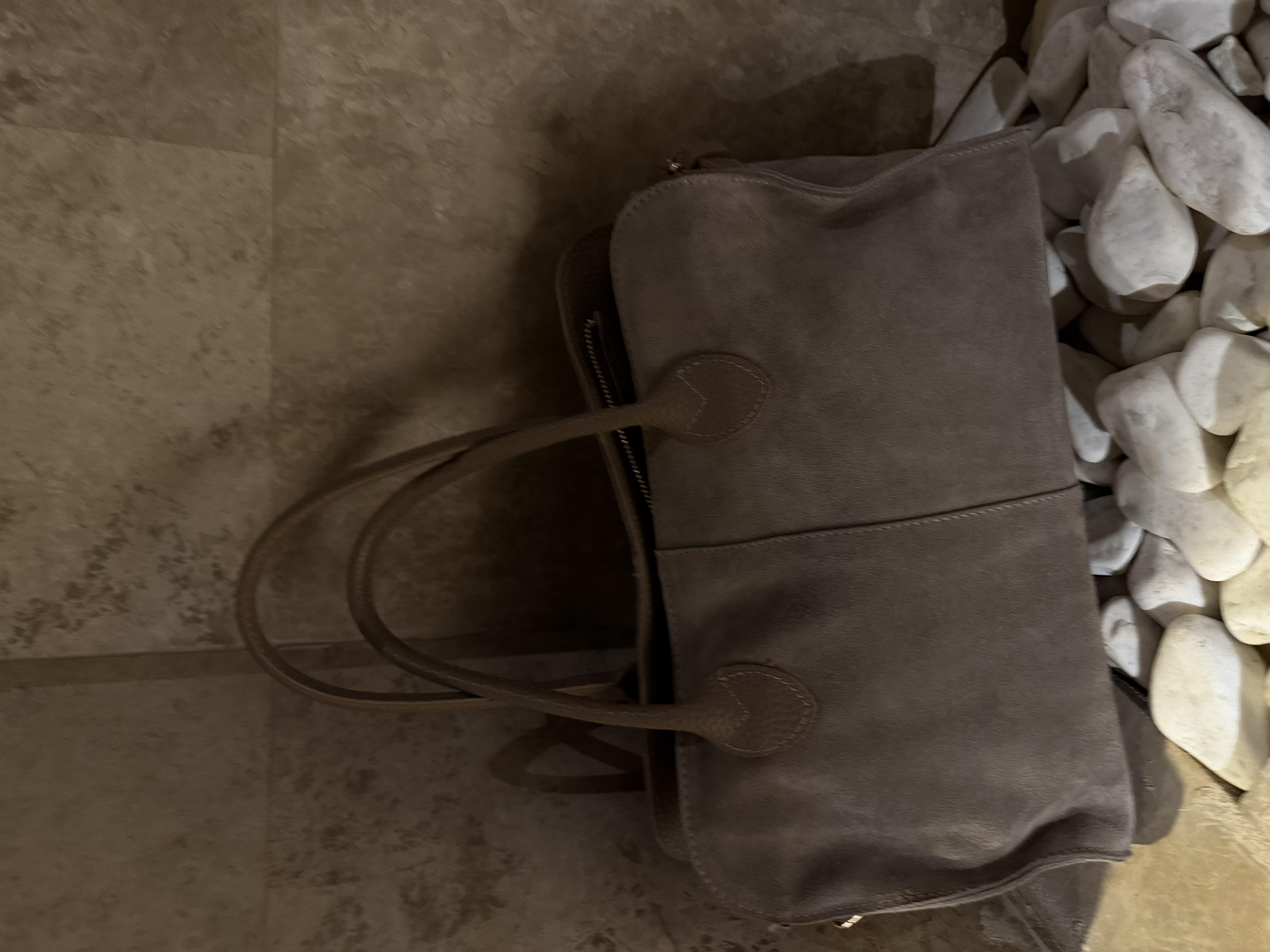 Vizon Gerçek Deri Süet Kol Çantası 