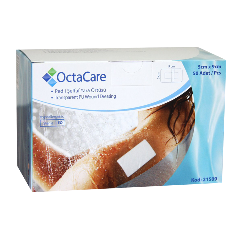 OctaCare Şeffaf Yara Örtüsü 5cmx9cm 50'li Paket