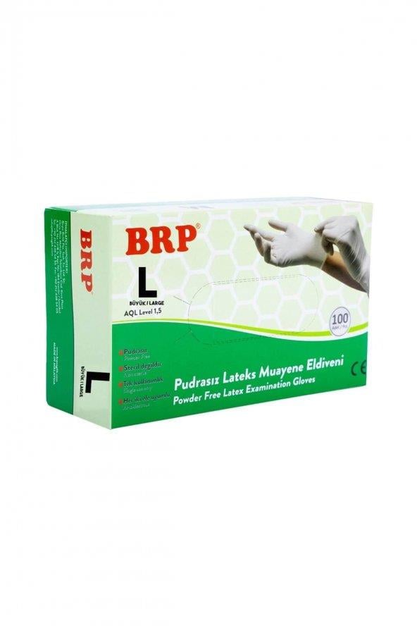 Brp Lateks Pudrasız Muayene Eldiveni Large