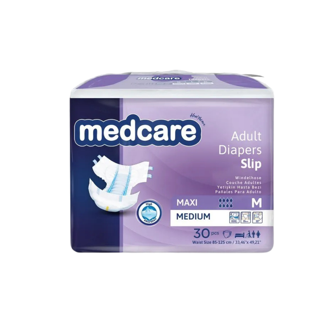 Medcare MaXİ 8 Damla Belbantlı Hasta Bezi Bağlamalı  Medium 30'lu 