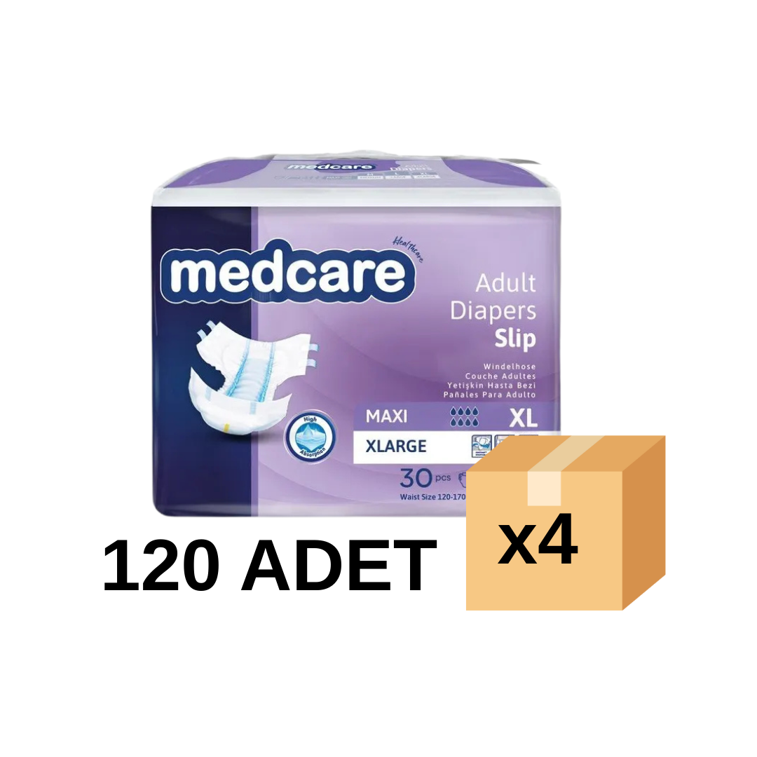 Medcare Maxi 8 Damla Belbantlı Hasta Bezi Bağlamalı  XLarge 120'li