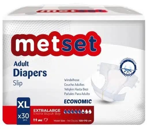Metset Ekonomik Bel Bantlı Hasta Bezi 5,5 Damla XLarge Ekstra Büyük Boy  30'lu