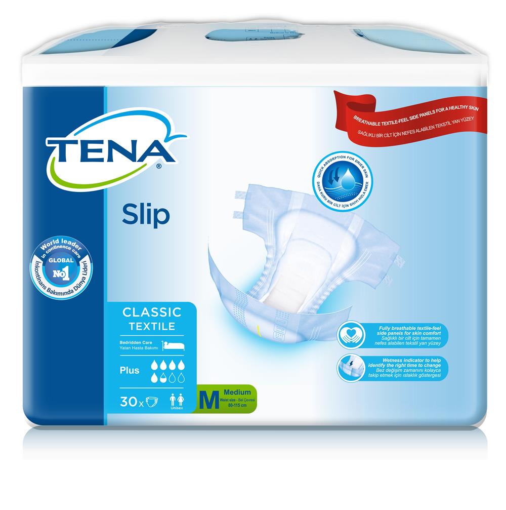 Tena 5.5 Damla Clasic Tekstil Bel Bantlı Hasta Bezi 30'lu Medıum 