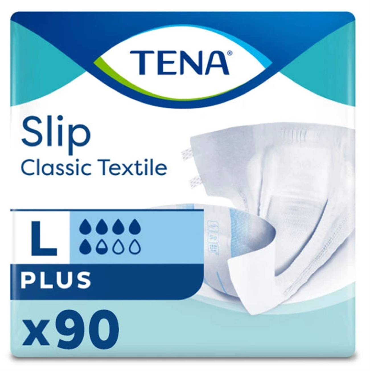 Tena Slip Classic Tekstil 5,5 Damla Büyük Boy Large 30'lu 3 Paket 90 Adet