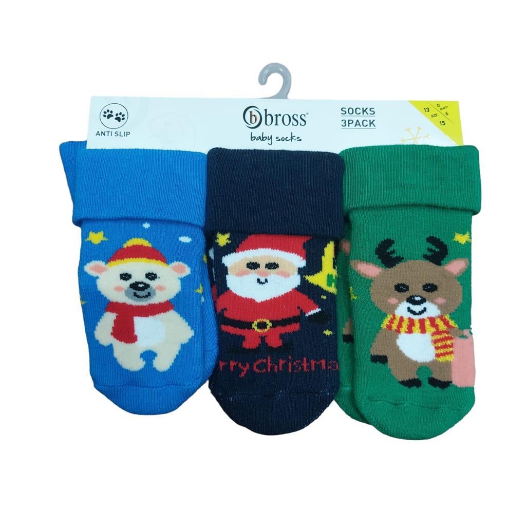 3LÜ SET YILBAŞI PAMUKLU HAVLU ÇOCUK (BEBE) SOKET ÇORAP